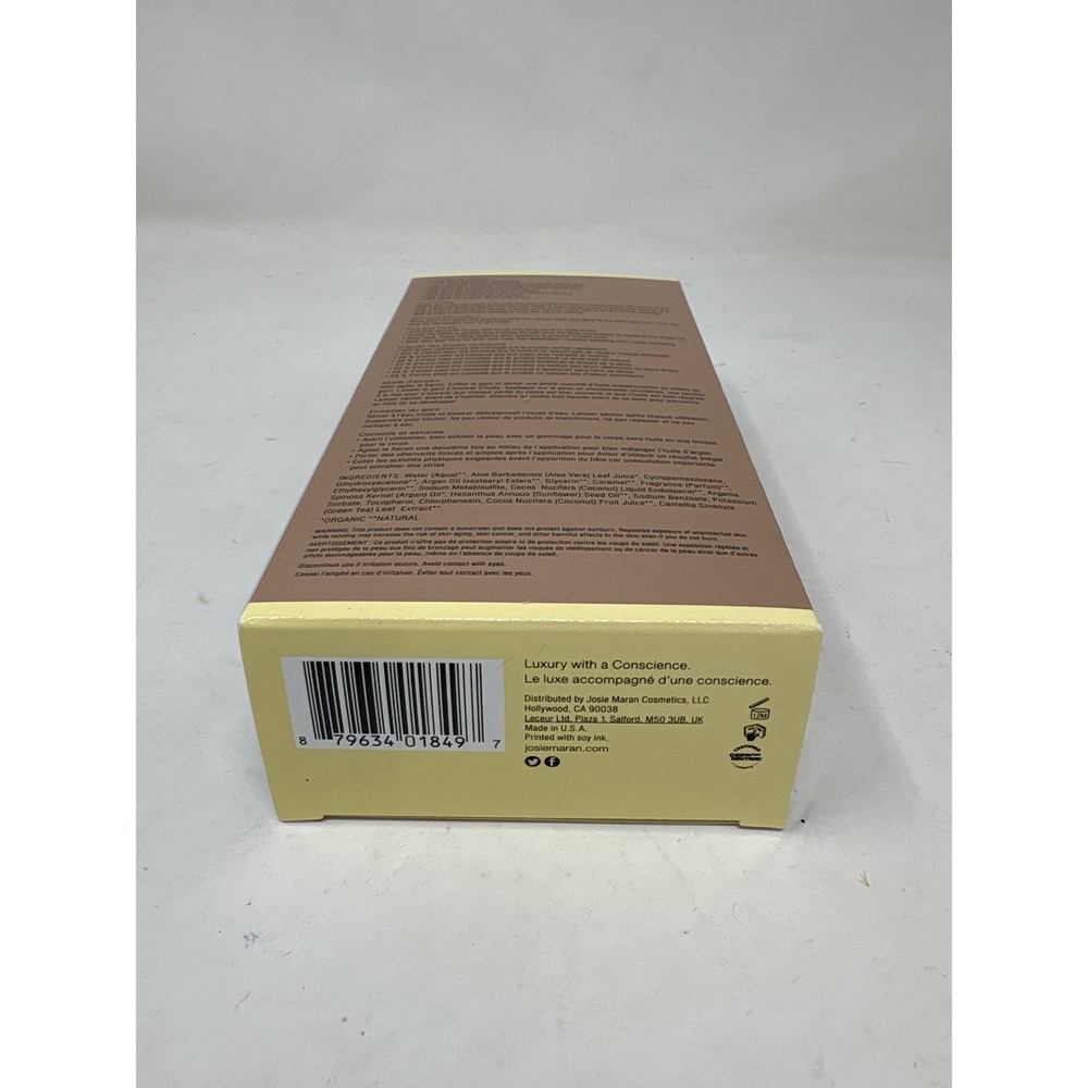Josie Maran Argan Liquid Gold Self-Tanning Oil Pina Colada 4.3oz with Mitt NEW - Picture 5 of 5